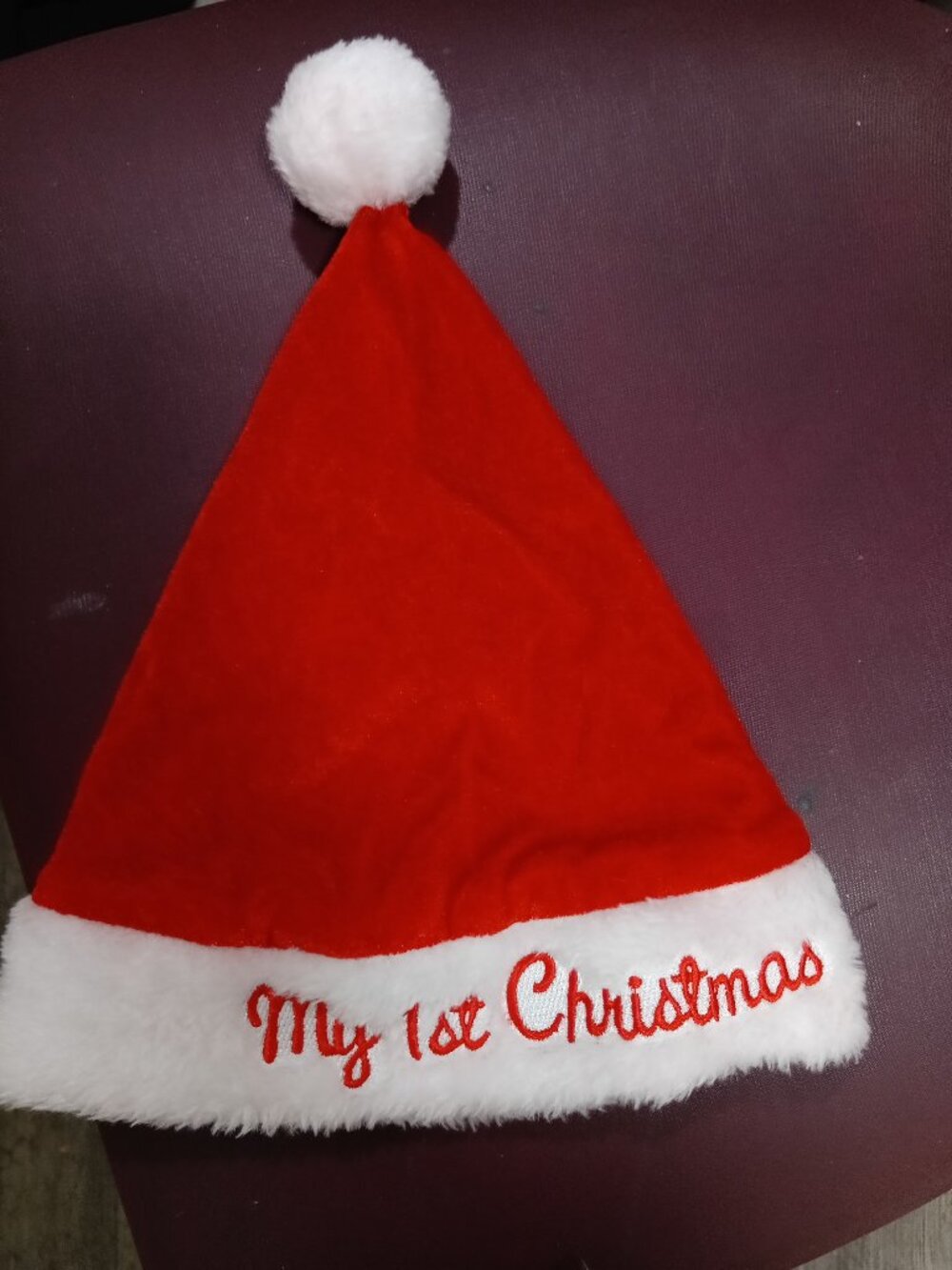 "Little Cuties", My First Christmas Baby Santa Hat